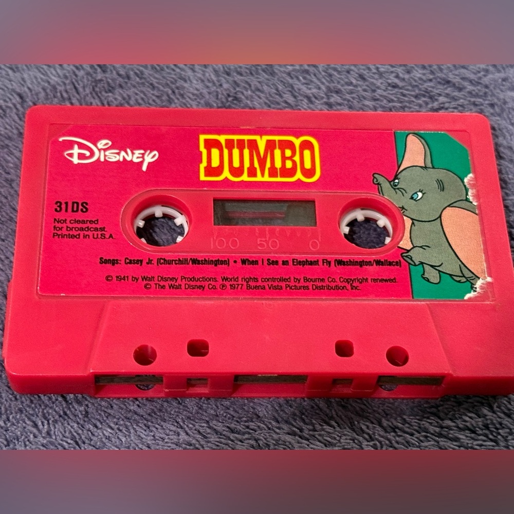 Disney Vintage Dumbo & Mother Goose Rhymes Audio Cassette